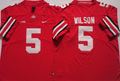 Men's Ohio State Buckeyes Garrett Wilson Scarlet Player Game Jersey