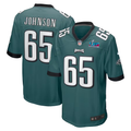 Men's Philadelphia Eagles Lane Johnson Midnight Green Super Bowl LVII Patch Game Jersey