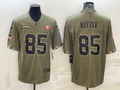 Men's San Francisco 49ers George Kittle Olive 2022 Salute To Service Retired Player Limited Jersey