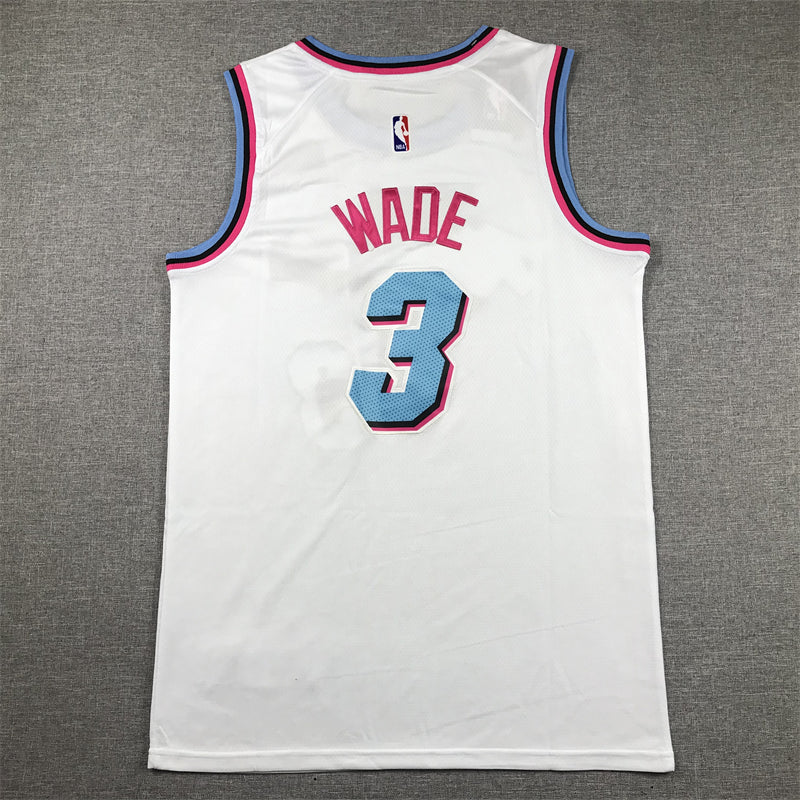 Men's Miami Heat Dwyane Wade NBA White Swingman Player Jersey