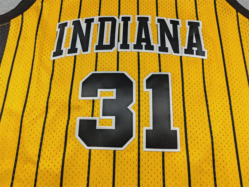Men's Indiana Pacers Reggie Miller Yellow Swingman Jersey