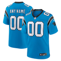 Men's Carolina Panthers Blue Alternate Custom Game Jersey