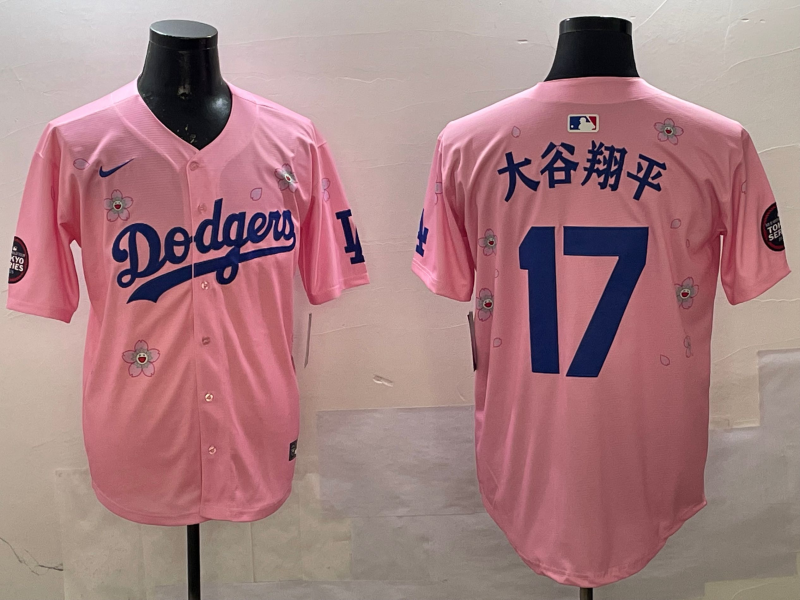 Men's Los Angeles Dodgers Shohei Ohtani Pink Alternate Replica Player Jersey