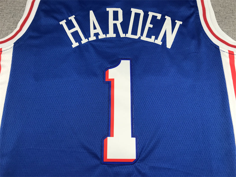 Men's Philadelphia 76ers James Harden Blue 2021/22 Fast Break Replica Jersey