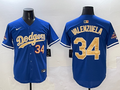 Men's Los Angeles Dodgers Fernando Valenzuela Royal 2025 Gold Collection Limited Jersey