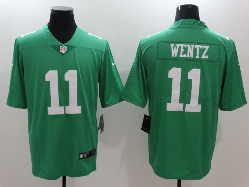 Men's Philadelphia Eagles Carson Wentz Green Game Player Jersey