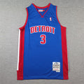 Men's Detroit Pistons Ben Wallace Blue 2003/04 Hardwood Classics Swingman Jersey