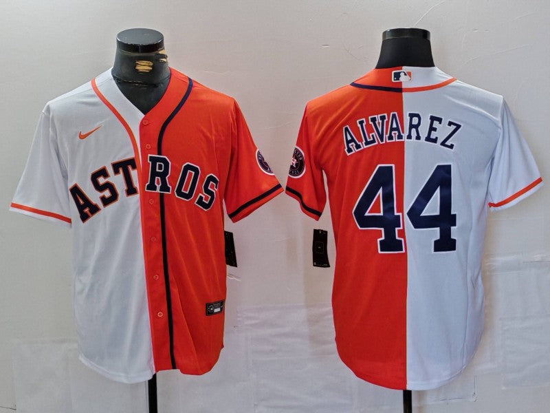 Men's Houston Astros Yordan Alvarez White/Orange Limited Player Jersey
