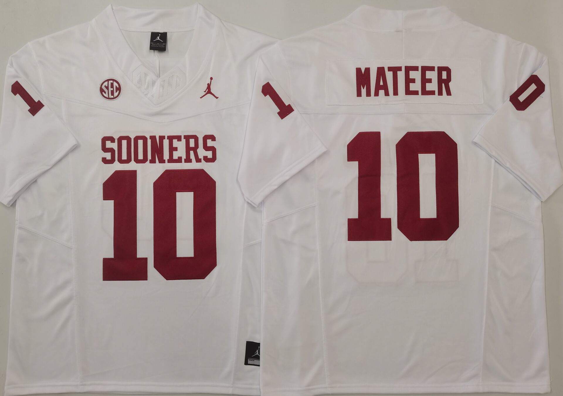 Men's Oklahoma Sooners John Mateer White Player Jersey