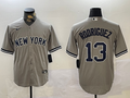 Men's New York Yankees Alex Rodriguez Gray Replica Player Jersey