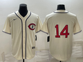 Men's Chicago Cubs Ernie Banks Cream Player Name Jersey