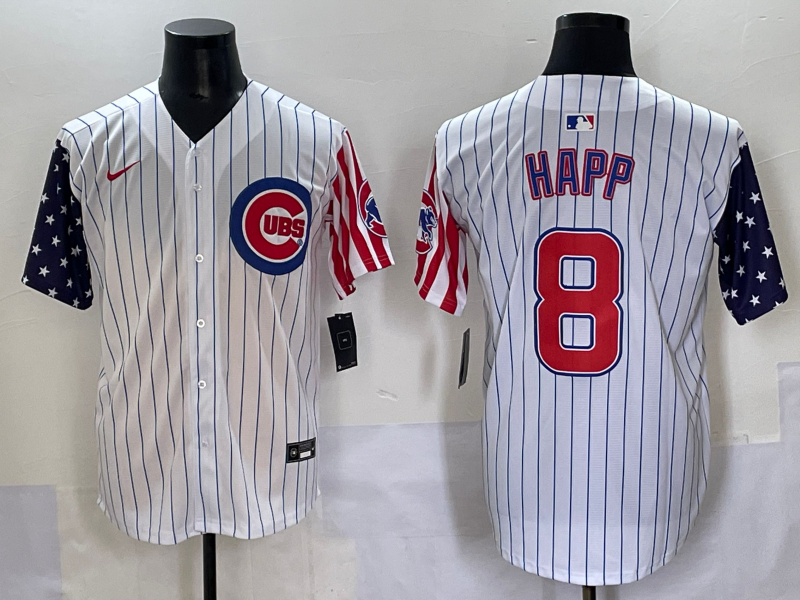 Men's Chicago Cubs Ian Happ White Replica Player Jersey