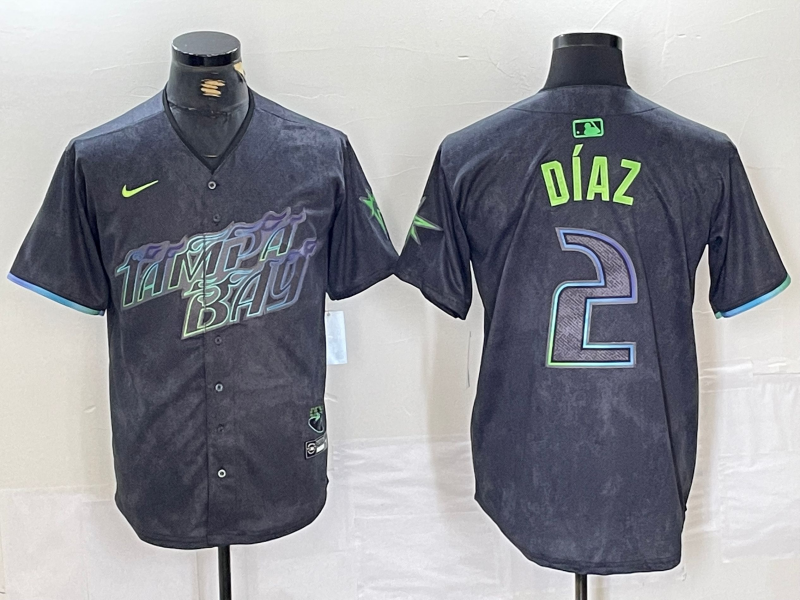 Men's Tampa Bay Rays Yandy Diaz Charcoal 2024 City Connect Limited Player Jersey
