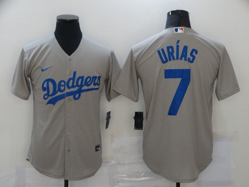 Men's Los Angeles Dodgers Julio Urias Gray Replica Baseball Jersey