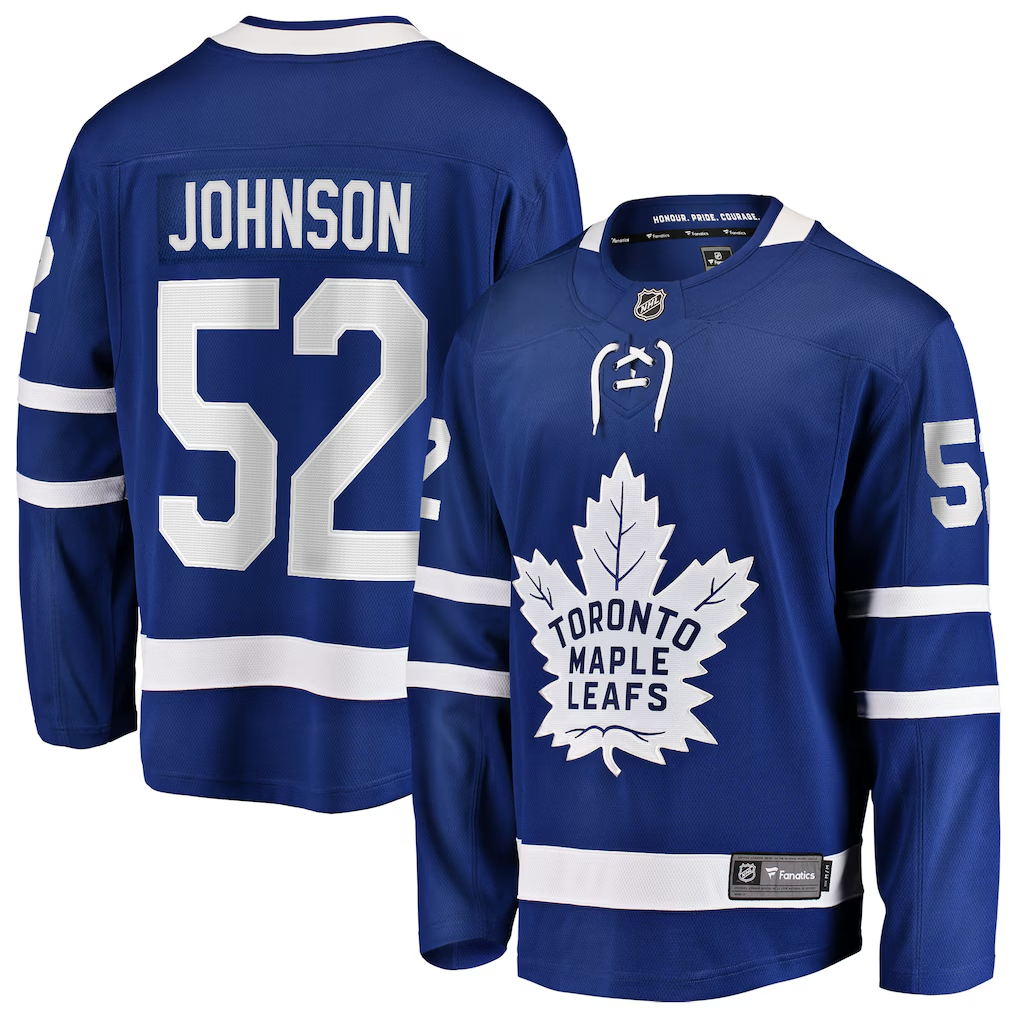 Men's Toronto Maple Leafs Reese Johnson Fanatics Blue Home Breakaway Jersey
