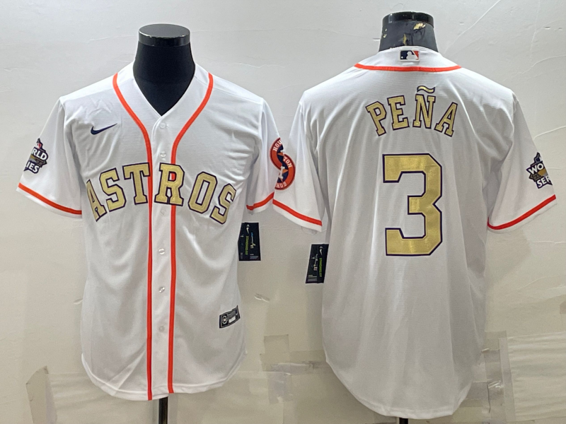 Men's Houston Astros Jeremy Pena White Replica Team Jersey