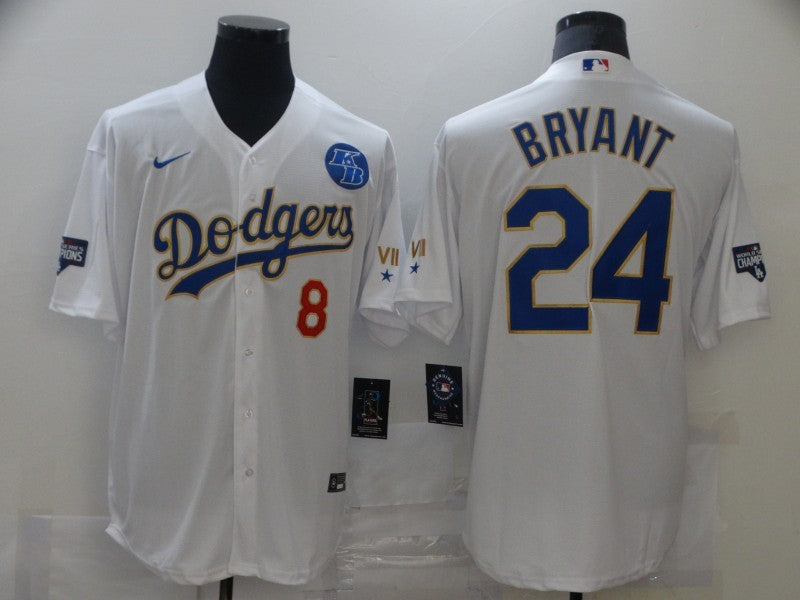 Men's Los Angeles Dodgers Kris Bryant -24 White Alternate Game Jersey
