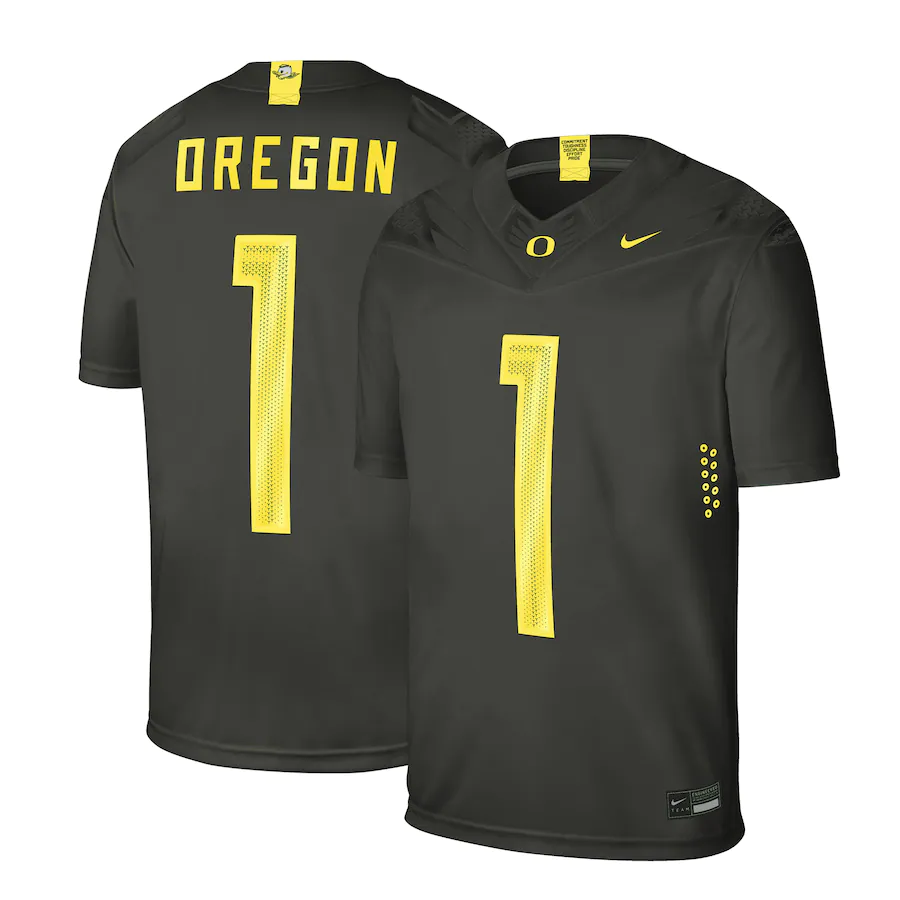 Men's Oregon Ducks Black Alternate Limited Jersey