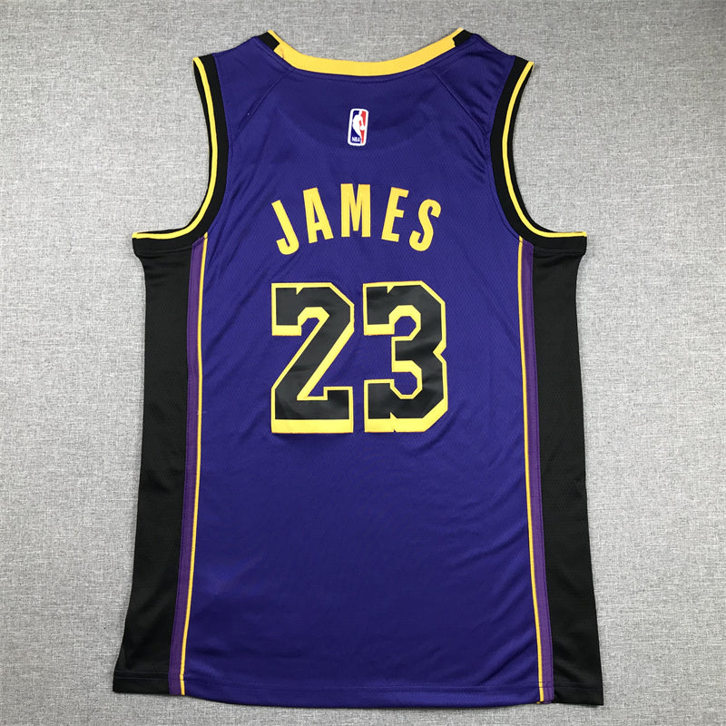 Men's Los Angeles Lakers LeBron James Purple Swingman Jersey - Statement Edition