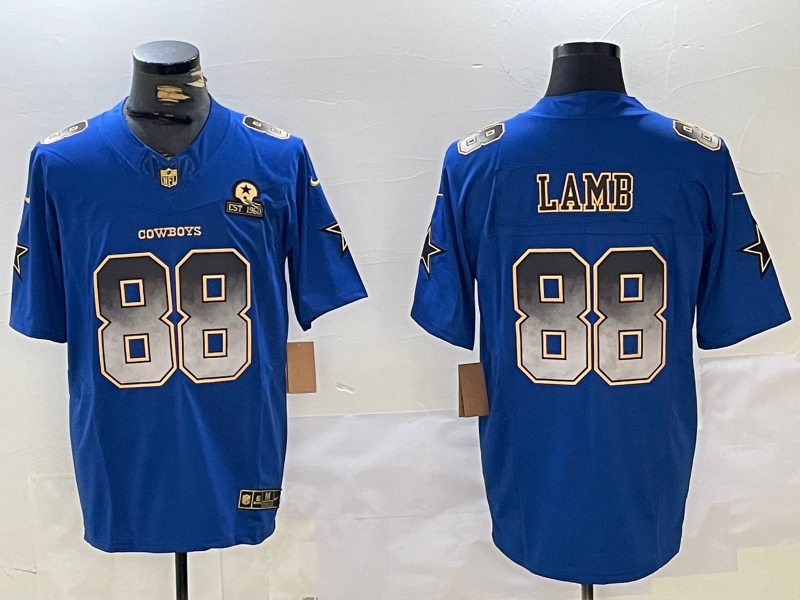 Men's Dallas Cowboys CeeDee Lamb Blue Game Jersey