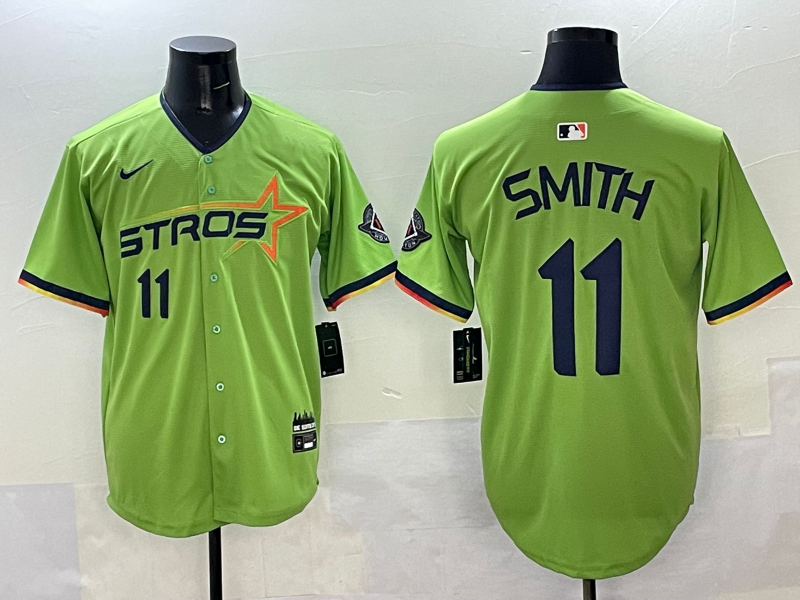 Men's Houston Astros Cam Smith Green 2025 City Connect Limited Player Jersey