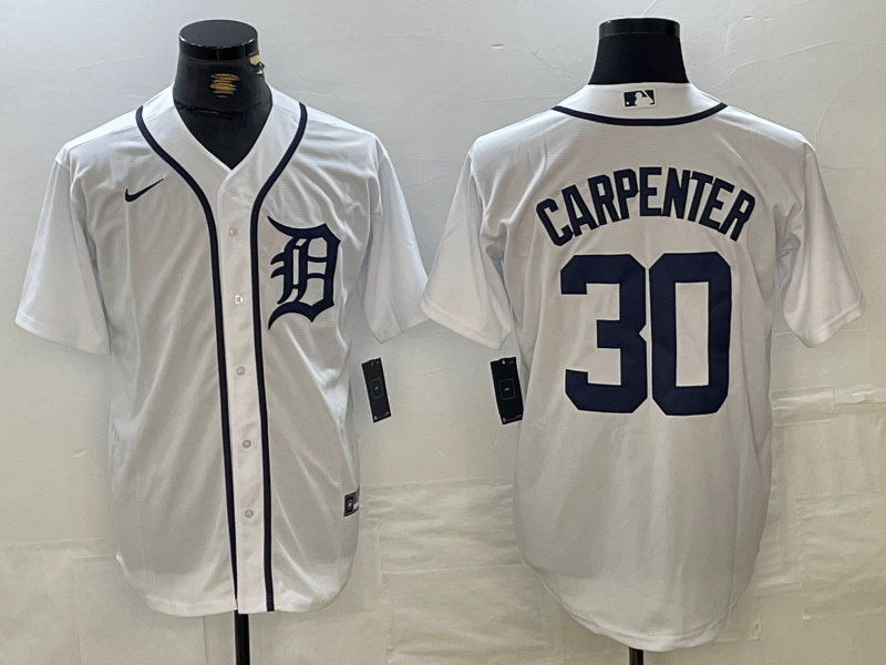 Men's Detroit Tigers Kerry Carpenter White Replica Player Jersey