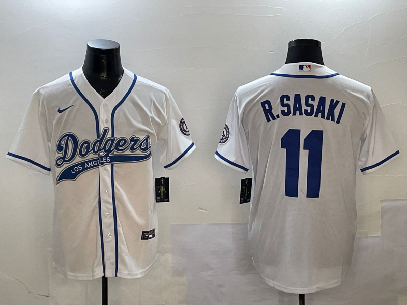 Men's Los Angeles Dodgers Roki Sasaki White Player Jersey