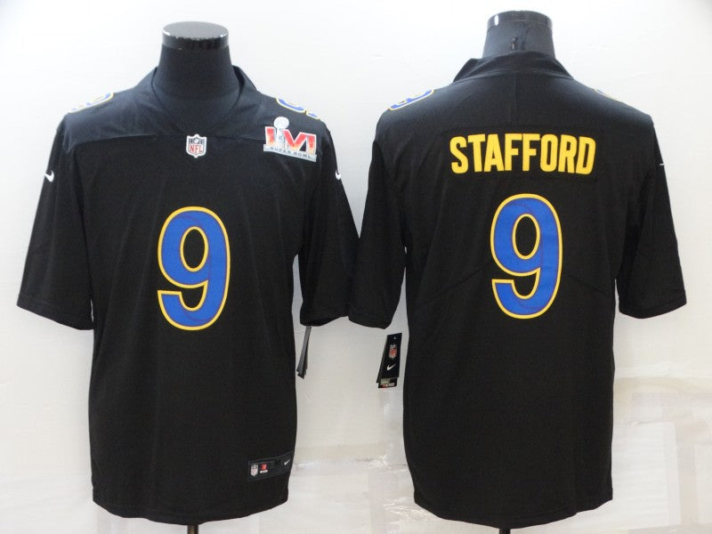 Men's Los Angeles Rams Matthew Stafford Black Game Jersey