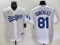 Men's Los Angeles Dodgers Victor Gonzalez White Limited Player Jersey