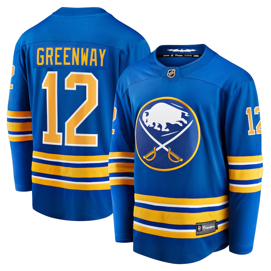 Men's Buffalo Sabres Jordan Greenway Royal Replica Player Jersey