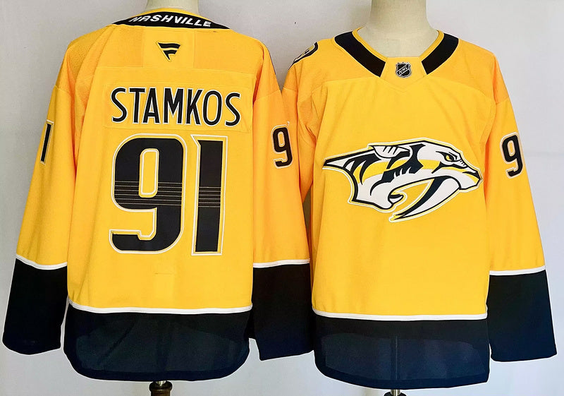 Men's Nashville Predators Steven Stamkos Yellow Game jersey