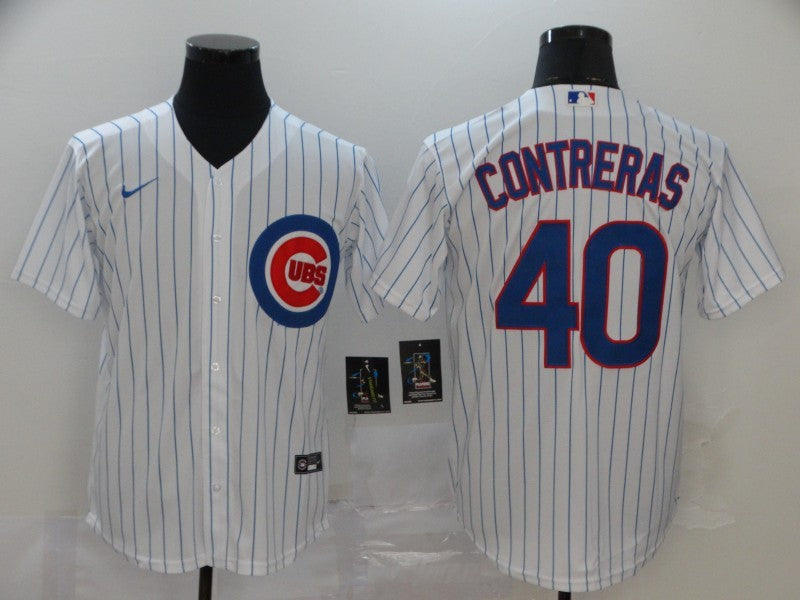 Men's Chicago Cubs Willson Contreras White Replica Baseball Jersey