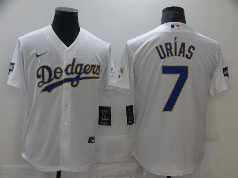 Men's Los Angeles Dodgers Julio Urias White Stitched Jersey