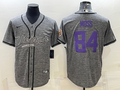 Men's Minnesota Vikings Randy Moss Gray Game Jersey Joint Edition