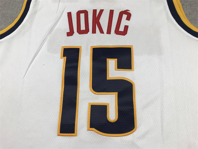 Men's Denver Nuggets Nikola Jokic NBA White 2020/21 Swingman Jersey