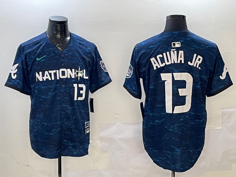 Men's National League Ronald Acuna Jr. Navy 2023 MLB All-Star Game Limited Player Jersey
