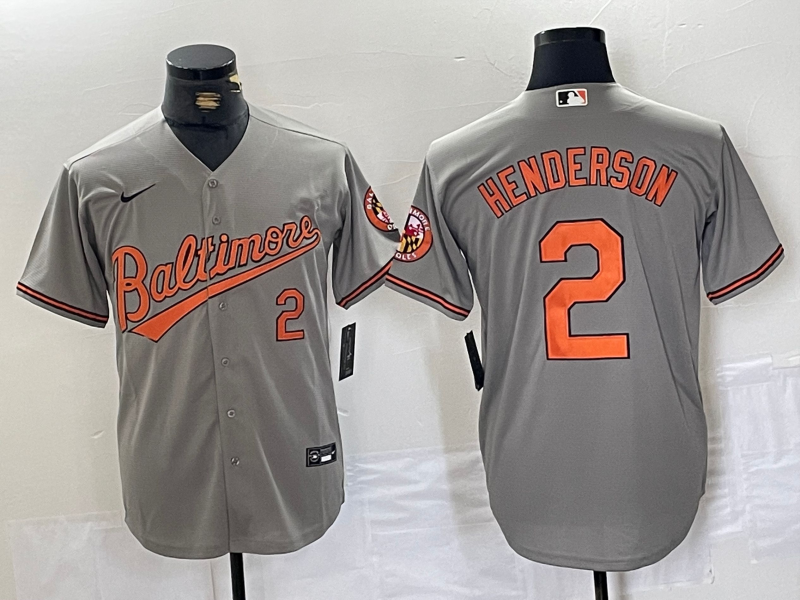 Men's Baltimore Orioles Gunnar Henderson Gray Limited Player Jersey