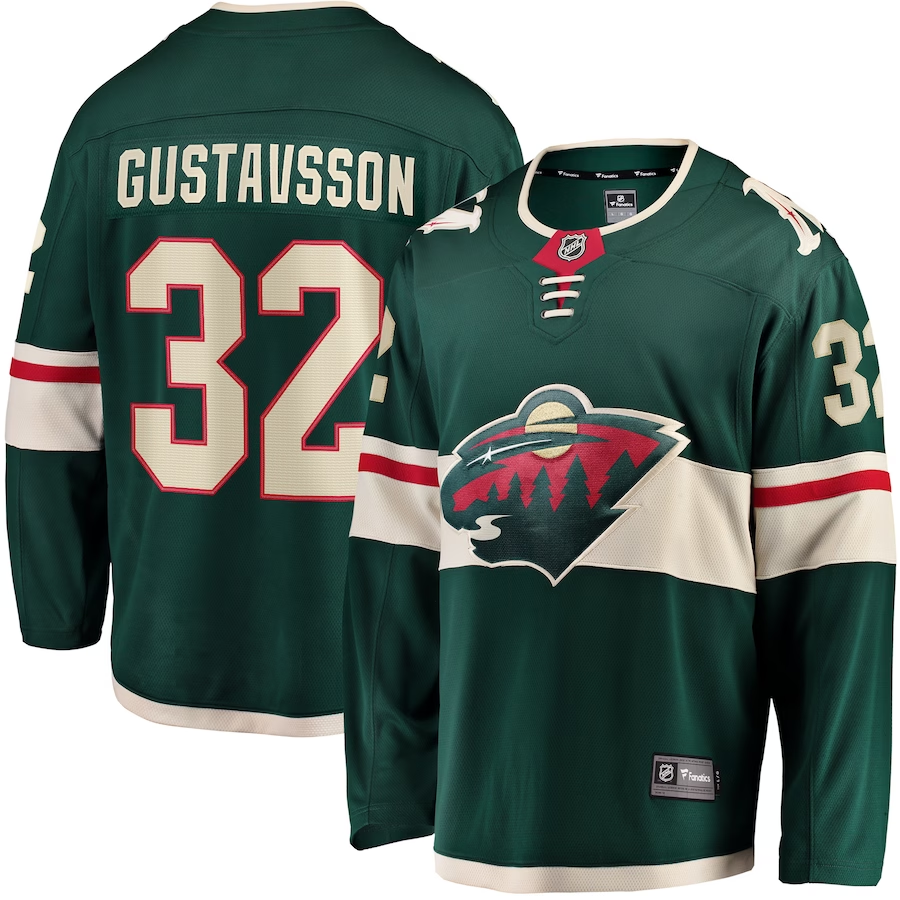 Men's Minnesota Wild Filip Gustavsson Green Home Breakaway Player Jersey