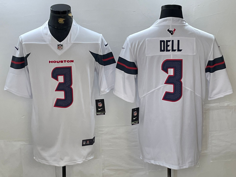 Men's Houston Texans Tank Dell White Game Jersey