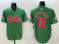 Men's Philadelphia Phillies Kyle Schwarber Green Game Jersey