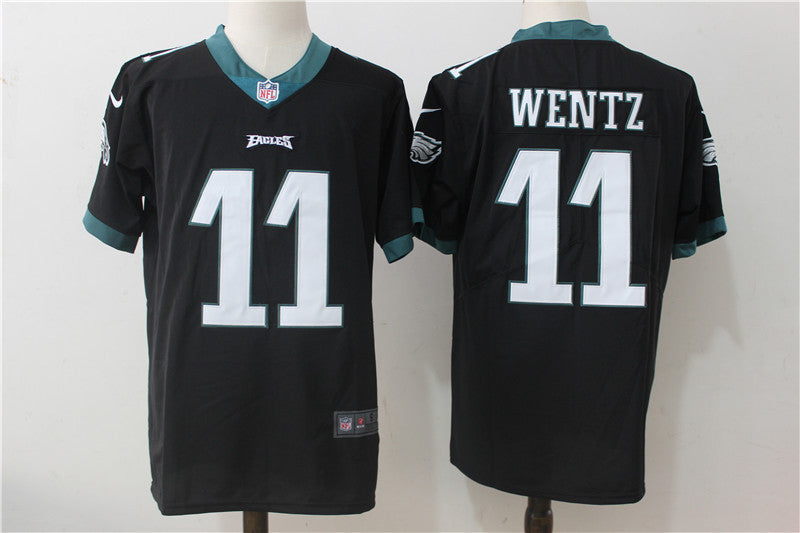 Men's Philadelphia Eagles Carson Wentz Game Jersey Black