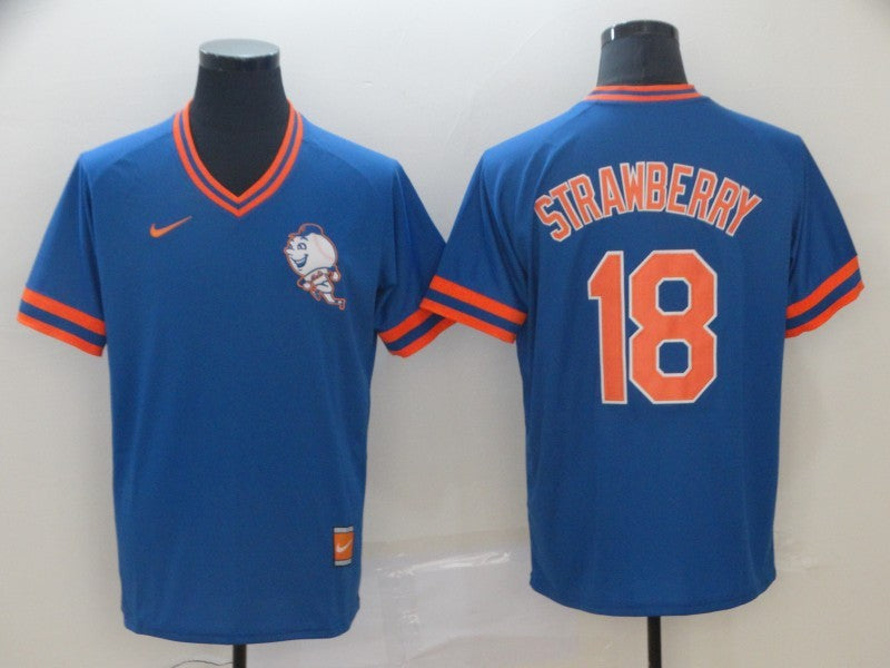 Men's New York Mets Darryl Strawberry Blue Stitched Jersey