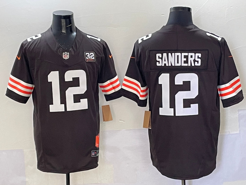 Men's Cleveland Browns Shedeur Sanders Brown 2025 NFL Draft Game Jersey