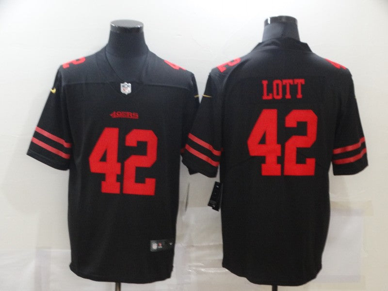 Men's San Francisco 49ers Ronnie Lott Black Game Jersey