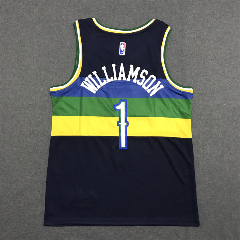 Men's New Orleans Pelicans Zion Williamson Navy Swingman Jersey