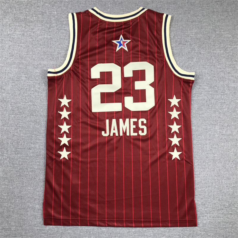 Men's Los Angeles Lakers LeBron James Crimson 2024 NBA All-Star Game Swingman Jersey