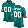 Men's Miami Dolphins Aqua Alternate Custom Game Jersey
