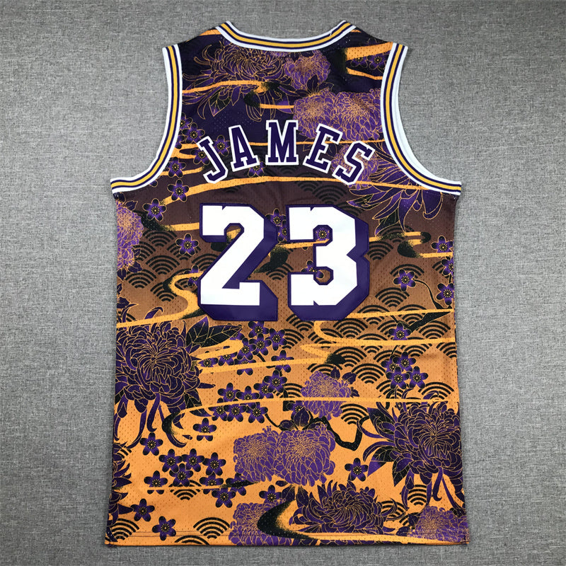 Men's Los Angeles Lakers LeBron James Year of Rabbit Edition Hardwood Classics Swingman Jersey