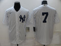 Men's New York Yankees Mickey Mantle White Home Replica Player Name Jersey