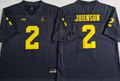 Men's Michigan Wolverines Will Johnson Navy Blue Game Jersey